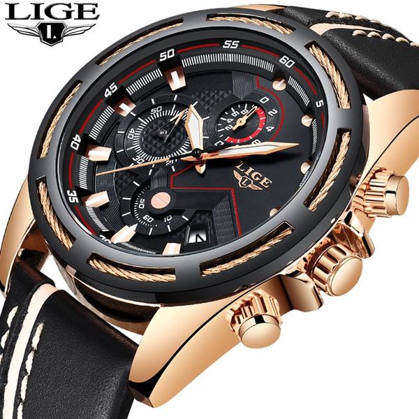 wristwatches lige watch men fashion sport quartz clock leather mens watches gold waterproof business relogio masculino, Slivery;brown
wristwatches lige watch men fashion sport quartz clock leather mens watches gold waterproof business relogio masculino, Slivery;brown