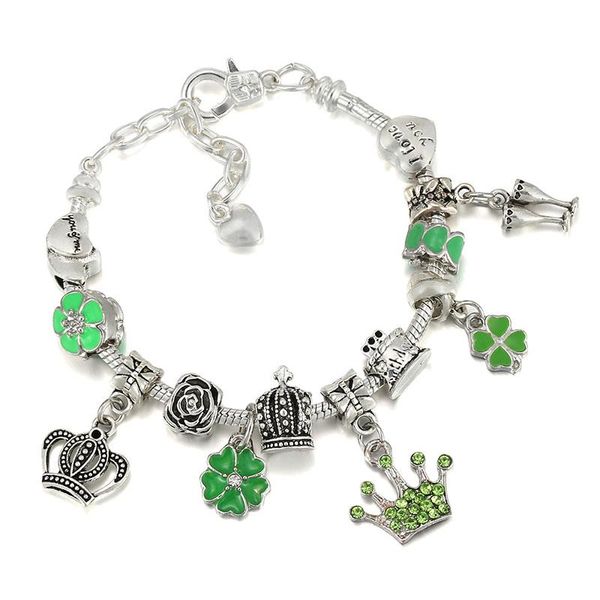 charm bracelets european style crown zinc alloy electroplated rhinestone birthday bracelet for ladies and children brand jewelry, Golden;silver
charm bracelets european style crown zinc alloy electroplated rhinestone birthday bracelet for ladies and children brand jewelry, Golden;silver