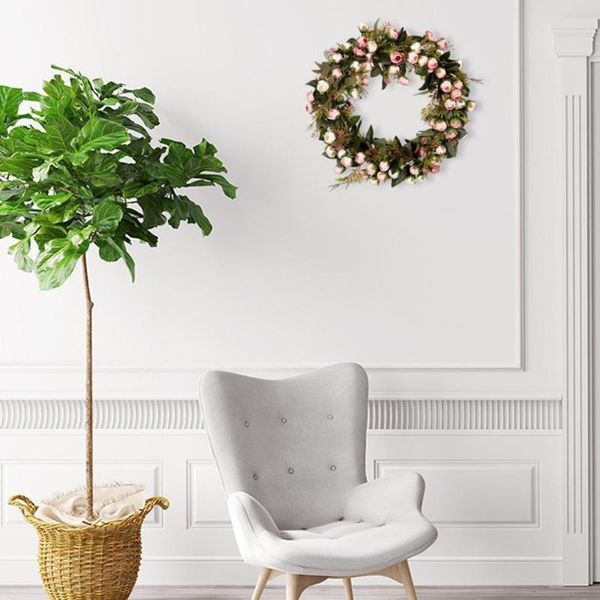 40cm artificial mini rose floral wreath silk fake flower garland for home front door wedding wall hanging decoration decorative flowers & wr
40cm artificial mini rose floral wreath silk fake flower garland for home front door wedding wall hanging decoration decorative flowers & wr