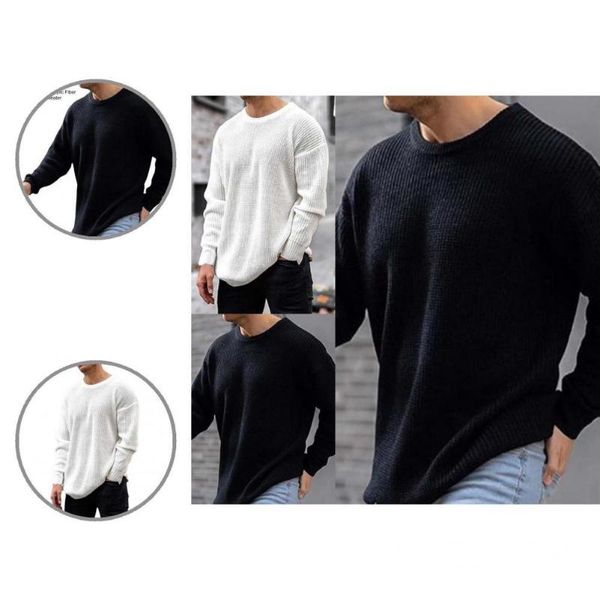 men's sweaters elastic great casual autumn sweater anti-shrink spring solid color for home, White;black
men's sweaters elastic great casual autumn sweater anti-shrink spring solid color for home, White;black