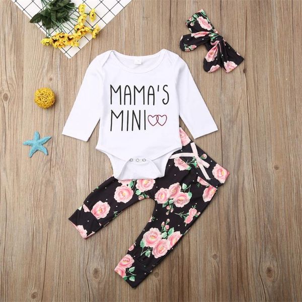 clothing sets autumn born infant baby girl mama floral outfit clothes romper +pants+headband fall spring casual set, White
clothing sets autumn born infant baby girl mama floral outfit clothes romper +pants+headband fall spring casual set, White