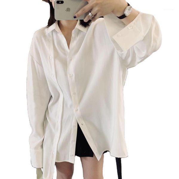 women's blouses & shirts 2021 autumn loose chiffon white shirt female leisure temperament casual
women's blouses & shirts 2021 autumn loose chiffon white shirt female leisure temperament casual