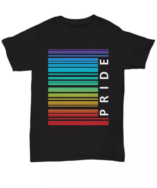 rainbow barcode lgbt pride awareness t-shirt for gay lesbian bisexual tee gifts, White;black
rainbow barcode lgbt pride awareness t-shirt for gay lesbian bisexual tee gifts, White;black