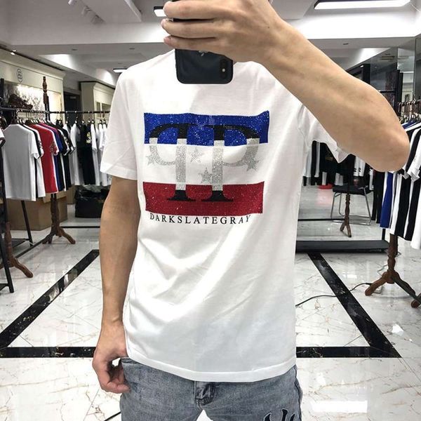 men's shirt mercerized cotton short sleeve fashion brand drill t-shirt men's tshirt, White;black
men's shirt mercerized cotton short sleeve fashion brand drill t-shirt men's tshirt, White;black