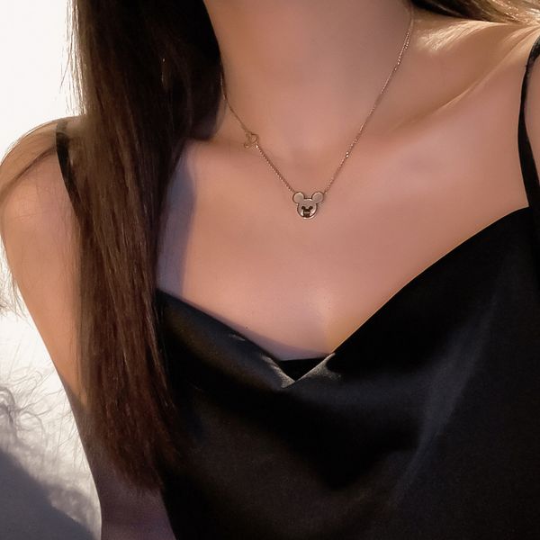 titanium steel mouse head necklace mouse pendant fashion dongdamen net red clavicle chain simple temperament versatile neck ornament, Black
titanium steel mouse head necklace mouse pendant fashion dongdamen net red clavicle chain simple temperament versatile neck ornament, Black