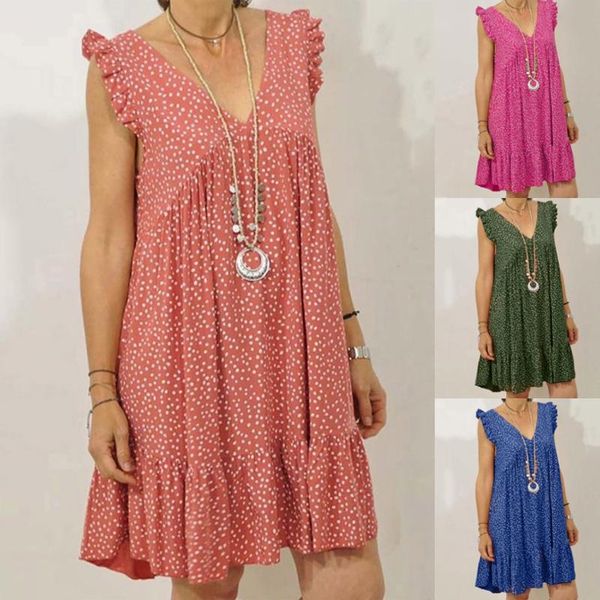 casual dresses women summer sleeveless v neck dot print ruffle sweet cute dress party korean plus size 5xl beach vacation maternity, Black;gray
casual dresses women summer sleeveless v neck dot print ruffle sweet cute dress party korean plus size 5xl beach vacation maternity, Black;gray