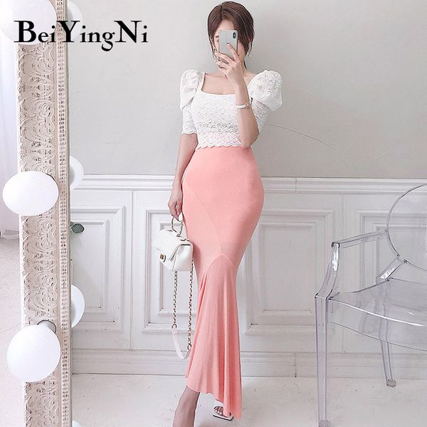 beiyingni office ladies two piece set lace blouses female maxi package hip skirts women suits fashion elegant blusas mujer 210416, White
beiyingni office ladies two piece set lace blouses female maxi package hip skirts women suits fashion elegant blusas mujer 210416, White