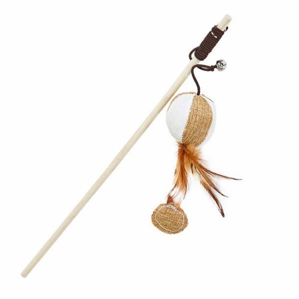 cat toys cartoon pet wooden stick with mini bell interactive toy teaser for rod play fun wand
cat toys cartoon pet wooden stick with mini bell interactive toy teaser for rod play fun wand