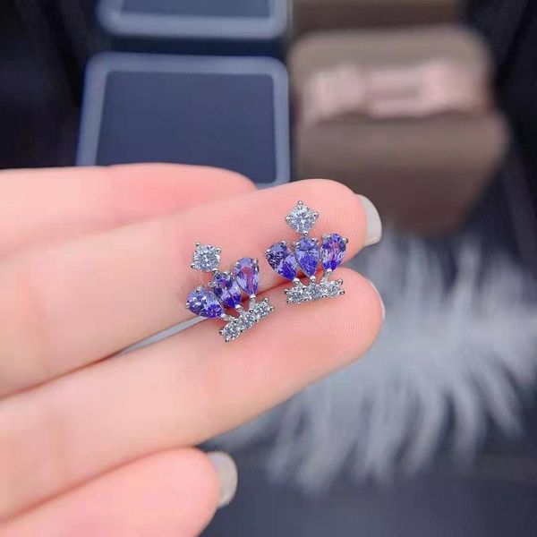 stud natural tanzanite sapphire gemstone crown earrings s925 sterling silver fine fashion weddings jewelry for women meibapj fs, Golden;silver
stud natural tanzanite sapphire gemstone crown earrings s925 sterling silver fine fashion weddings jewelry for women meibapj fs, Golden;silver