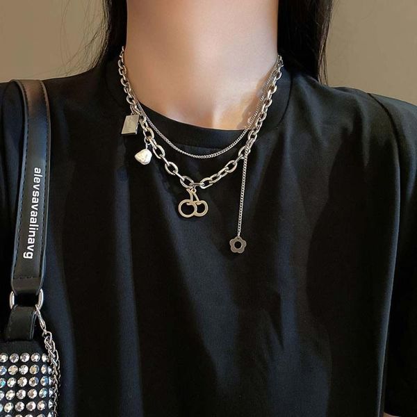 chains korean necklace fashion jewelry simulation pearl pendant cherry flower double tassel clavicle chain women, Silver
chains korean necklace fashion jewelry simulation pearl pendant cherry flower double tassel clavicle chain women, Silver