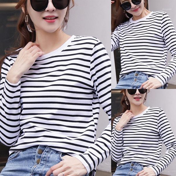 kili women casual striped long sleeve t-shirt loose shirt female korean style o-neck women's, White
kili women casual striped long sleeve t-shirt loose shirt female korean style o-neck women's, White