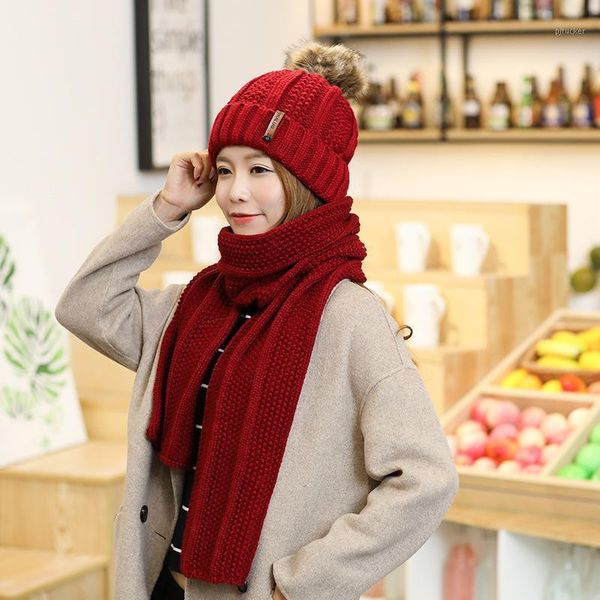 beanie/skull caps woman knit beanie hat and scarf set hairball pom hats female thick 2pcs winter warm cute girls fashion cap collar suit1, Blue;gray
beanie/skull caps woman knit beanie hat and scarf set hairball pom hats female thick 2pcs winter warm cute girls fashion cap collar suit1, Blue;gray