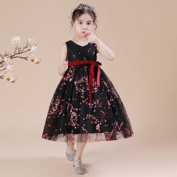 girl's dresses flower girls bow illusion sleeveless embroidery tulle lace v-neck knee-length luxury green kids party princess gown f328, Red;yellow
girl's dresses flower girls bow illusion sleeveless embroidery tulle lace v-neck knee-length luxury green kids party princess gown f328, Red;yellow