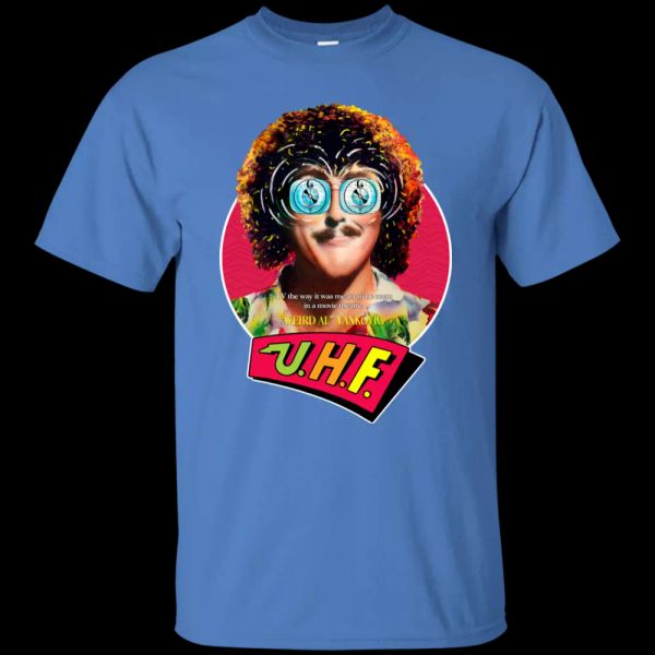 weird al yankevik, uhf, u.h.f., movie, retro, 1980's, comedy, parody, t-shirt, White;black
weird al yankevik, uhf, u.h.f., movie, retro, 1980's, comedy, parody, t-shirt, White;black