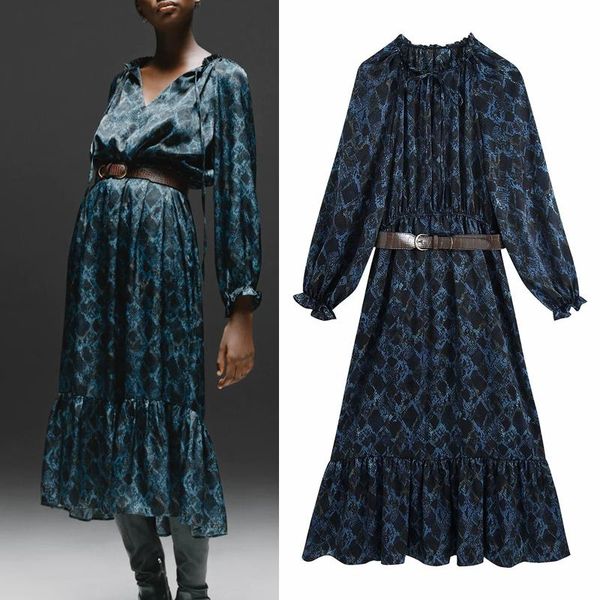 fall print ruffle dress african women 2021 vintage party midi woman long sleeve elastic waist contrast belt vestidos casual dresses, Black;gray
fall print ruffle dress african women 2021 vintage party midi woman long sleeve elastic waist contrast belt vestidos casual dresses, Black;gray