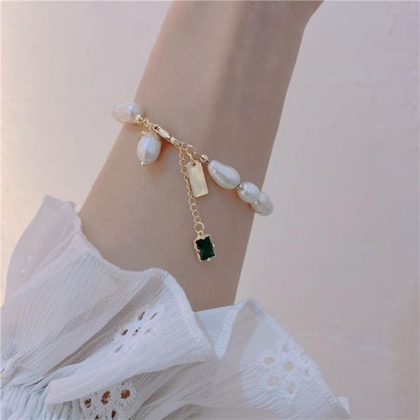 beaded, strands 2021 green inlaid vintage luxury freshwater pearl bracelet small fresh super fairy female, Black
beaded, strands 2021 green inlaid vintage luxury freshwater pearl bracelet small fresh super fairy female, Black