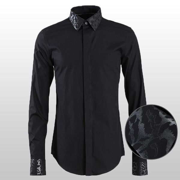 men's casual shirts cotton mens luxury leopard print collar long sleeve dress plus size 4xl slim fit party male, White;black
men's casual shirts cotton mens luxury leopard print collar long sleeve dress plus size 4xl slim fit party male, White;black
