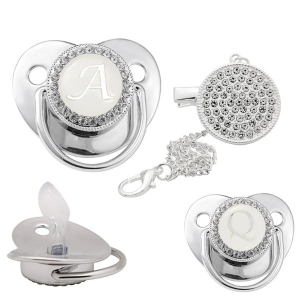 pacifiers# initial letters bling baby pacifier silver 26 letter silicone high-end diamond point comforting mouth soother
pacifiers# initial letters bling baby pacifier silver 26 letter silicone high-end diamond point comforting mouth soother