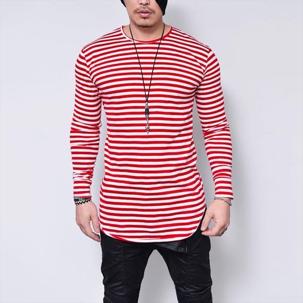 spring striped fashion long sleeve mens t shirts high elastic casual streetwear irregular male slim 4xl 5xl oversize clothing, White;black
spring striped fashion long sleeve mens t shirts high elastic casual streetwear irregular male slim 4xl 5xl oversize clothing, White;black