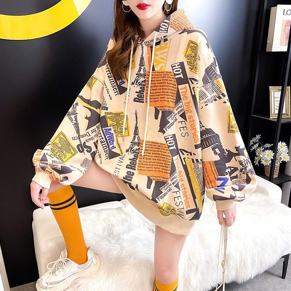 women's hoodies & sweatshirts 2021 winter style korean version of the tide letters printed long-sleeved loose plus fleece hoodie women, Black
women's hoodies & sweatshirts 2021 winter style korean version of the tide letters printed long-sleeved loose plus fleece hoodie women, Black