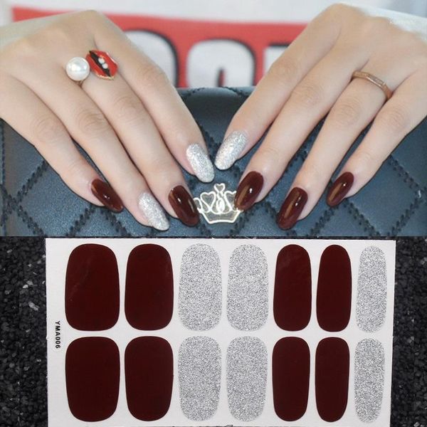14tips/sheet glitter series fashion nail art transfer decals sticker cocktail collection manicure polish strips wraps1, Black
14tips/sheet glitter series fashion nail art transfer decals sticker cocktail collection manicure polish strips wraps1, Black