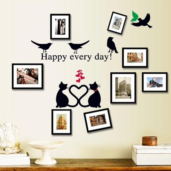 wall stickers couple's little black cat po frame blackboard paste picture love bird ring waterproof removable
wall stickers couple's little black cat po frame blackboard paste picture love bird ring waterproof removable