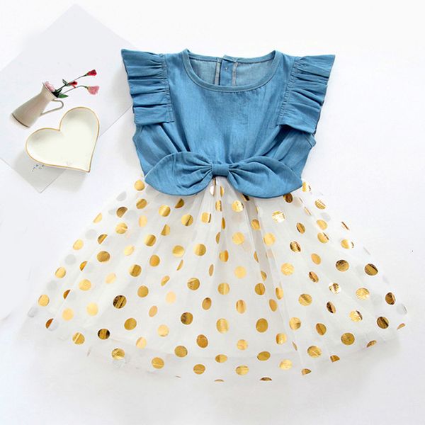 girl's dresses girls dress summer baby denim mesh patchwork bow dot princess clothing flying sleeve 02vy, Red;yellow
girl's dresses girls dress summer baby denim mesh patchwork bow dot princess clothing flying sleeve 02vy, Red;yellow