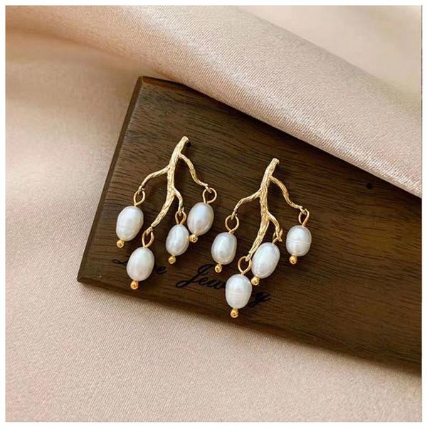 dangle & chandelier baroque pearl small string earrings female 2021 wave and sweet light luxury s925 needle, Silver
dangle & chandelier baroque pearl small string earrings female 2021 wave and sweet light luxury s925 needle, Silver