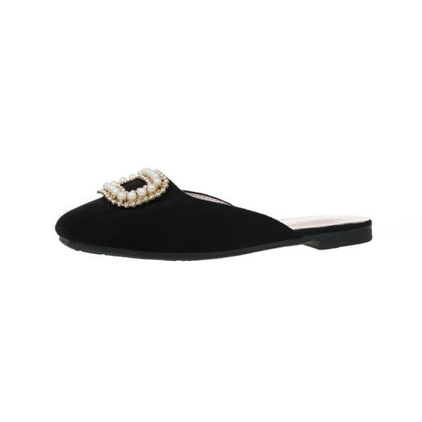 slippers women office leisure rhinestone pearl square buckle toe-covered indoor outside female quality vacation casual sandals, Black
slippers women office leisure rhinestone pearl square buckle toe-covered indoor outside female quality vacation casual sandals, Black
