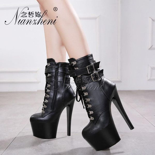 boots women's 15cm sky high steel pipe dance heels rivet short belt buckle waterproof platform nightclub, Black
boots women's 15cm sky high steel pipe dance heels rivet short belt buckle waterproof platform nightclub, Black