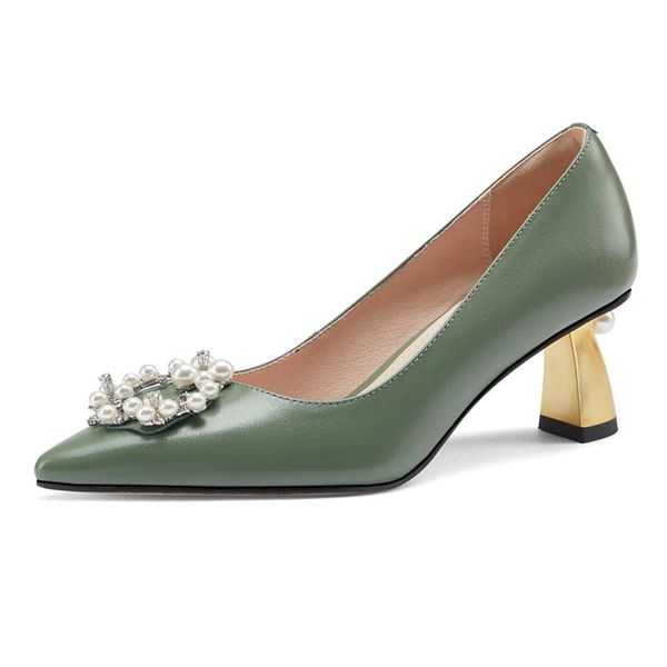 french romantic full grain leather pearl decorations pointed toe high strange heel slip on charming women pumps l29 dress shoes, Black
french romantic full grain leather pearl decorations pointed toe high strange heel slip on charming women pumps l29 dress shoes, Black