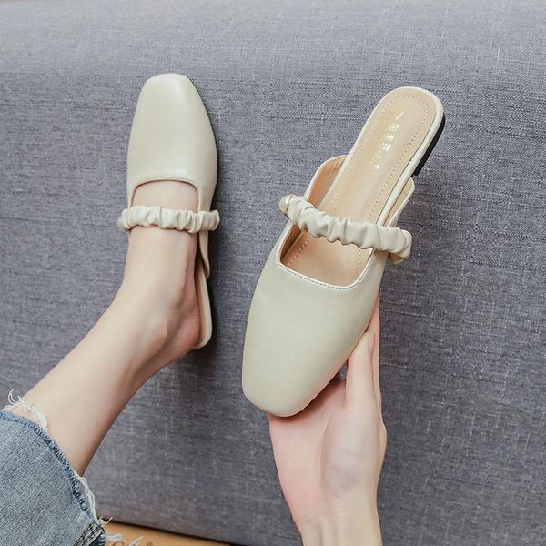 slippers pleated square toe mules women shoes leather low heels big sized slides slip on sandals shallow loafers black apricot
slippers pleated square toe mules women shoes leather low heels big sized slides slip on sandals shallow loafers black apricot