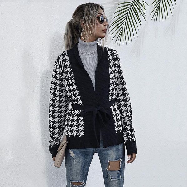 women's jackets office lady sweater outerwear female houndstooth jacket fashion casual women autumn winter coats chaqueta, Black;brown
women's jackets office lady sweater outerwear female houndstooth jacket fashion casual women autumn winter coats chaqueta, Black;brown
