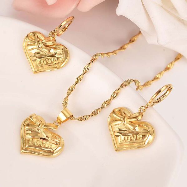 solid yellow fine 18k gold love lovely heart necklace pendant earring set women jewelry sets png dubai gift, Silver
solid yellow fine 18k gold love lovely heart necklace pendant earring set women jewelry sets png dubai gift, Silver