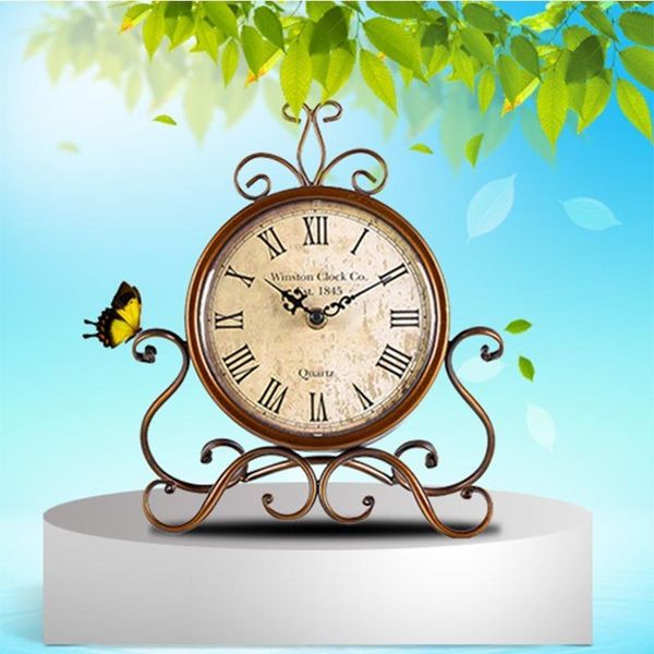 desk & table clocks creative retro clock wrought iron mute bedroom european small bedside living room horloge home decoration df50z
desk & table clocks creative retro clock wrought iron mute bedroom european small bedside living room horloge home decoration df50z