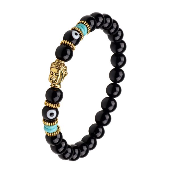 Buddha-Evil-Eye Bracelet Women Elastic Round Bright Black Stone Chakra Bracelets Men Homme
Buddha-Evil-Eye Bracelet Women Elastic Round Bright Black Stone Chakra Bracelets Men Homme