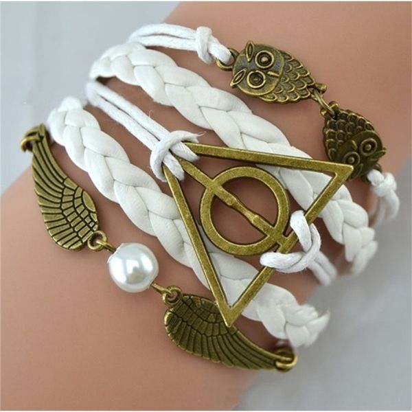 zrm 20pcs/lot wholesale fashon jewelry vintage bronze potter magic hallows bracelethp braceletowl wing bracelet-a, Golden;silver
zrm 20pcs/lot wholesale fashon jewelry vintage bronze potter magic hallows bracelethp braceletowl wing bracelet-a, Golden;silver