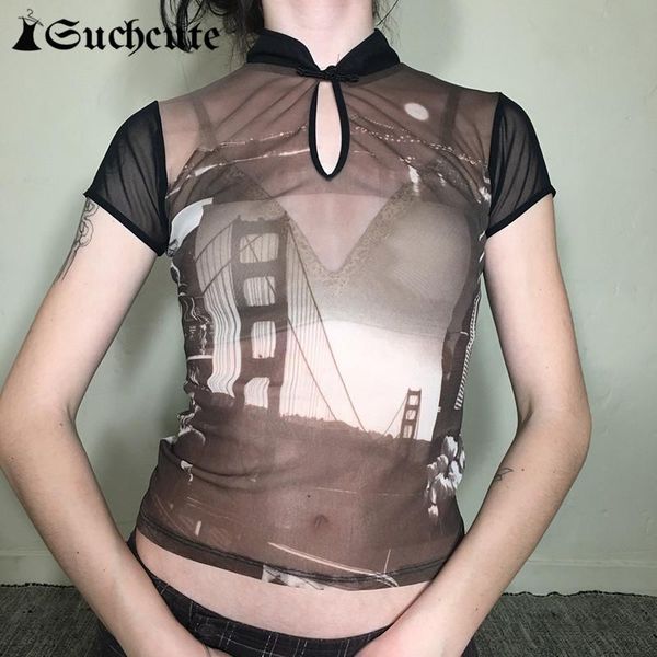 women's t-shirt suchcute vintage print y2k crop for women see through mesh shirts short sleeve harajuku 90s slim outfits tee, White
women's t-shirt suchcute vintage print y2k crop for women see through mesh shirts short sleeve harajuku 90s slim outfits tee, White