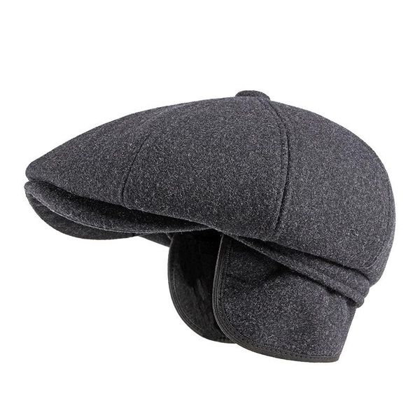 berets autumn winter sboy cap with earflap hat for men wool felt elderly middle-aged octagonal solid flat herringbone, Blue;gray
berets autumn winter sboy cap with earflap hat for men wool felt elderly middle-aged octagonal solid flat herringbone, Blue;gray