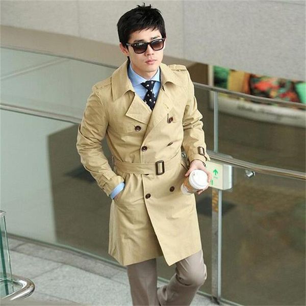 men's trench coats spring autumn casaco masculino korean style slim fashion youth lapel windbreaker double-breasted thin coat, Tan;black
men's trench coats spring autumn casaco masculino korean style slim fashion youth lapel windbreaker double-breasted thin coat, Tan;black