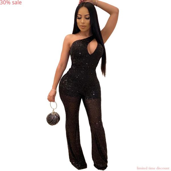 women's jumpsuits & rompers lace jumpsuit one shoulder sequin elegant open back cut-out party club night lady overall 2021 long pants, Black;white
women's jumpsuits & rompers lace jumpsuit one shoulder sequin elegant open back cut-out party club night lady overall 2021 long pants, Black;white