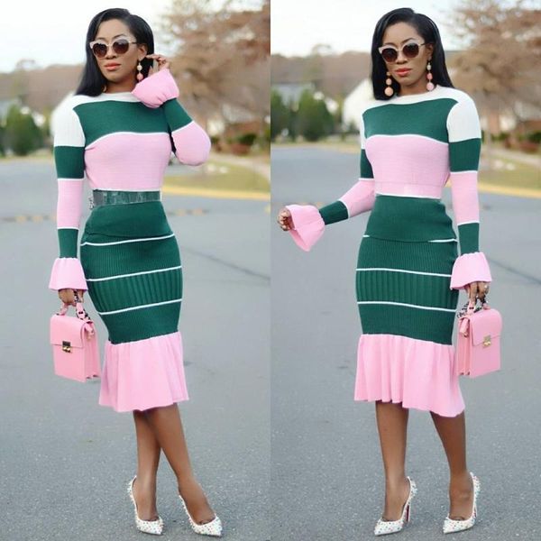 casual dresses flare long sleeve ribbed knitted midi dress women autumn striped bodycon party office ladies wear to work 2 piece, Black;gray
casual dresses flare long sleeve ribbed knitted midi dress women autumn striped bodycon party office ladies wear to work 2 piece, Black;gray