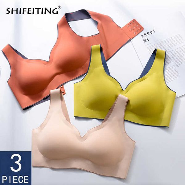 3pcs latex seamless bra push up bralette underwear bras for women cooling gathers shock-proof female intimate comfortable bra bh 210623, Red;black
3pcs latex seamless bra push up bralette underwear bras for women cooling gathers shock-proof female intimate comfortable bra bh 210623, Red;black