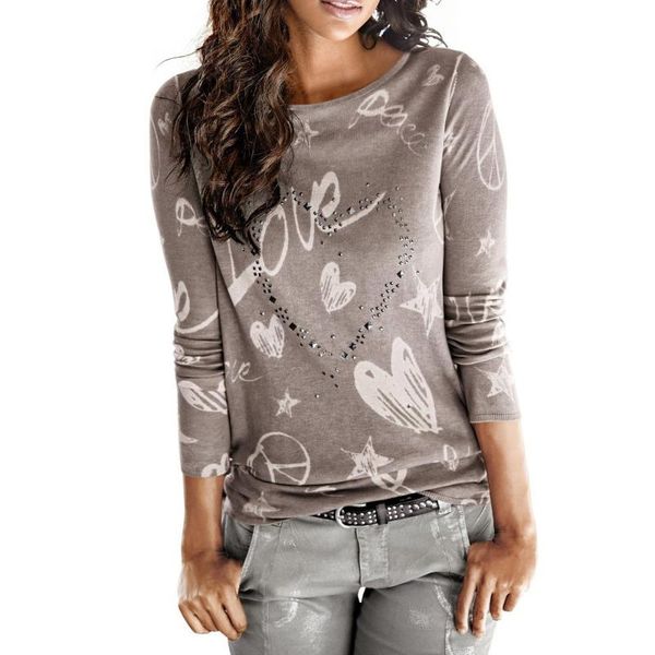 women's blouses & shirts long sleeve letter printed shirt casual blouse loose cotton t-shirt fashion spring, White
women's blouses & shirts long sleeve letter printed shirt casual blouse loose cotton t-shirt fashion spring, White
