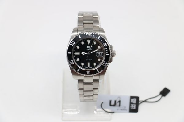 u1 men's automatic mechanical watch 126610 aehibo silver white stainless steel case black three-hand calendar dial sapphire waterproof, Slivery;brown
u1 men's automatic mechanical watch 126610 aehibo silver white stainless steel case black three-hand calendar dial sapphire waterproof, Slivery;brown