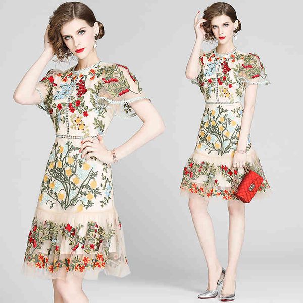 casual dresses gorgeous flower embroidery hollow out slim ruffles women elegant butterfly sleeve o-neck party summer mesh vestidos, Black;gray
casual dresses gorgeous flower embroidery hollow out slim ruffles women elegant butterfly sleeve o-neck party summer mesh vestidos, Black;gray
