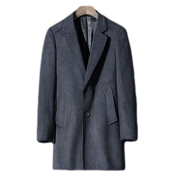 men's wool & blends mens woolen coat 2021 autumn winter jacket men blazers designs business casual overcoat male outerwear, Black
men's wool & blends mens woolen coat 2021 autumn winter jacket men blazers designs business casual overcoat male outerwear, Black