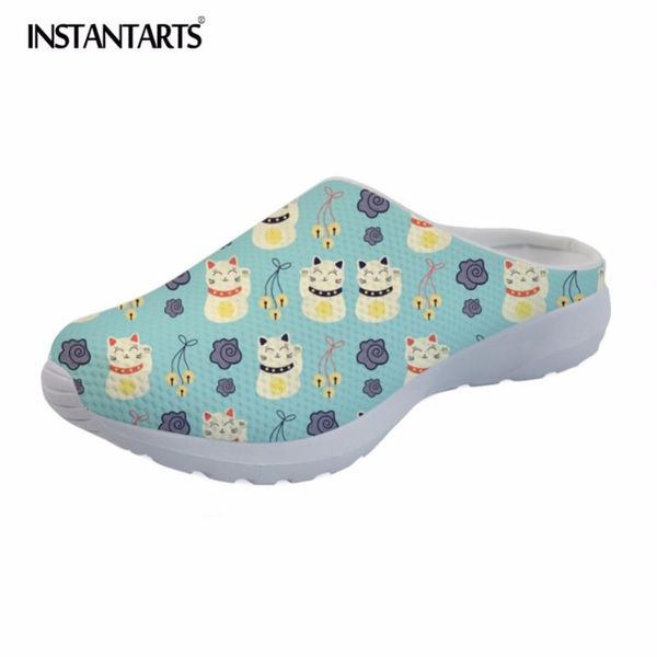 slippers instantarts summer women's cute lucky cat print mesh breathable slides lightweight slip-on beach water shoes female, Black
slippers instantarts summer women's cute lucky cat print mesh breathable slides lightweight slip-on beach water shoes female, Black