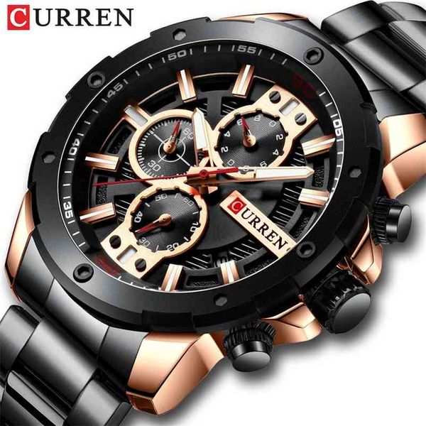 relogio masculino curren watches men luxury brand chronograph sports waterproof full steel quartz 's watch 210608, Slivery;brown
relogio masculino curren watches men luxury brand chronograph sports waterproof full steel quartz 's watch 210608, Slivery;brown