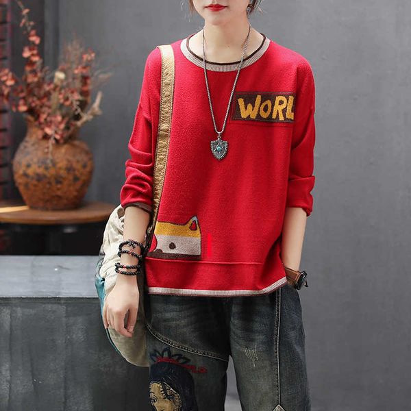 women's sweaters women spring and autumn fashion brand china style cartoon cat letter print knitted female casual pullover sweater clo, White;black
women's sweaters women spring and autumn fashion brand china style cartoon cat letter print knitted female casual pullover sweater clo, White;black
